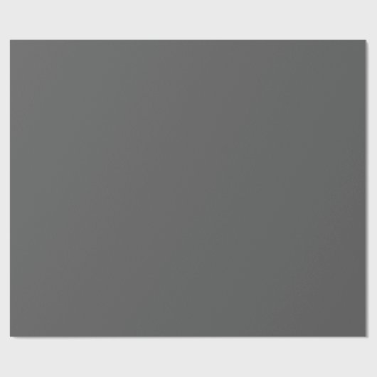 Papier Cadeau Couleur de bloc gris foncé solide (Plat)