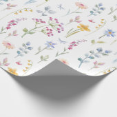 Papier Cadeau Couleur de l'eau motif floral (Coin)