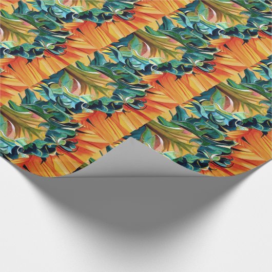 Papier Cadeau Couleur de tournesol jaune peinture d'art original (Coin)