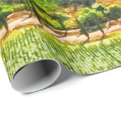 Papier Cadeau Couleur d'eau de la Toscane #3 (Coin rond)