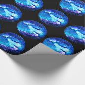 Papier Cadeau Couleur d'eau nébuleuse de la galaxie de la planèt (Coin)