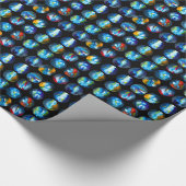 Papier Cadeau Couleur d'eau nébuleuse de la galaxie de la planèt (Coin)