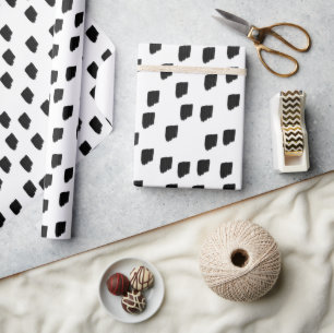 Papier Cadeau Couleur d'eau noir et blanc