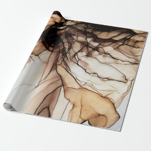 Papier Cadeau Couleur d'encre d'alcool. Texture de marbre gris f