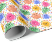 Papier Cadeau Couleur des boules minces (Coin rond)