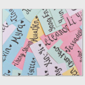 Papier Cadeau Couleur des cartes de nom (Plat)