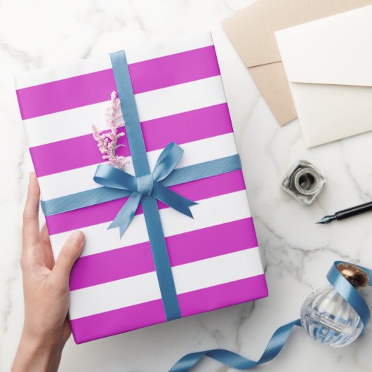 Papier Cadeau Couleur disco rayée (Cadeaux)