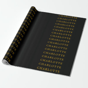 Papier Cadeau Couleur d'or minimaliste classique professionnel N