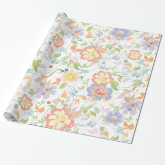 Papier Cadeau Couleur du chalet Allover motif floral