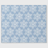 Papier Cadeau Couleur Editable Flèche de neige Bleu et Blanc Noë (Plat)