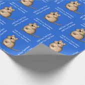 Papier Cadeau Couleur faite sur commande bleue personnalisée par (Coin)