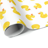 Papier Cadeau Couleur faite sur commande, canard en caoutchouc (Coin rond)