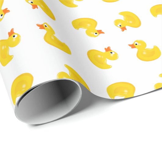 Papier Cadeau Couleur faite sur commande, canard en caoutchouc (Coin rond)