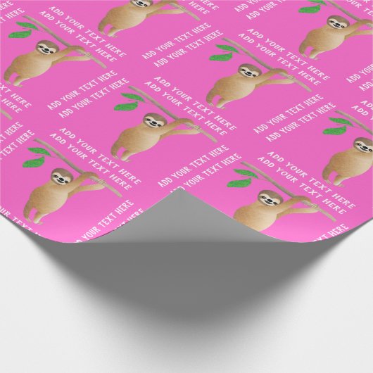 Papier Cadeau Couleur faite sur commande rose personnalisée (Coin)