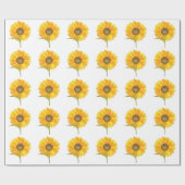 Papier Cadeau Couleur florale jaune tournesol été Russe (Plat)