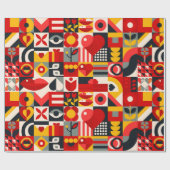 Papier Cadeau Couleur géométrique (Plat)