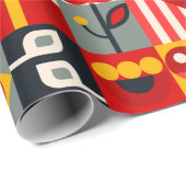 Papier Cadeau Couleur géométrique (Coin rond)