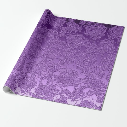 Papier Cadeau Couleur mauve Florale Imprimer Motif Succulent (Déroulé)