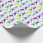 Papier Cadeau Couleur multi de filles du base-ball (Coin)