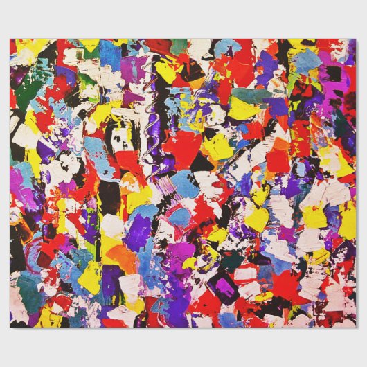 Papier Cadeau Couleur palette Abstraite (Plat)