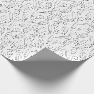 Papier Cadeau Couleur Popsicle et Crème de glace Votre propre M