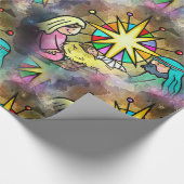 Papier Cadeau Couleur pour aquarelle de Noël de Jésus de bébé (Coin)