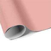 Papier Cadeau Couleur rose flamant simple pastel (Coin rond)