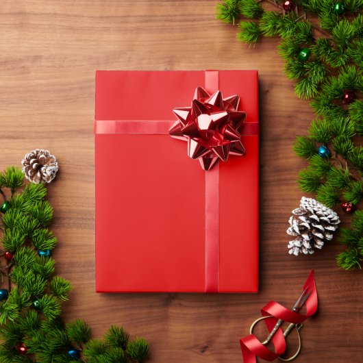 Papier Cadeau Couleur rouge uni Noël (Cadeau de vacances)