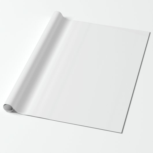 Papier Cadeau Couleur solide blanche pure (Déroulé)