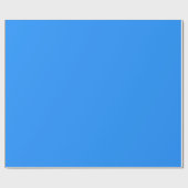 Papier Cadeau Couleur solide bleu Dodger | Classique | Élégant (Plat)