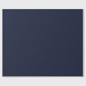 Papier Cadeau Couleur solide bleu marine de minuit (Plat)