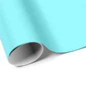 Papier Cadeau Couleur solide bleu néon électrique | Classique | (Coin rond)