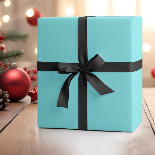 Papier Cadeau Couleur solide bleu néon électrique | Classique |