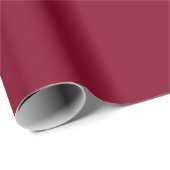 Papier Cadeau Couleur solide bordeaux (Coin rond)
