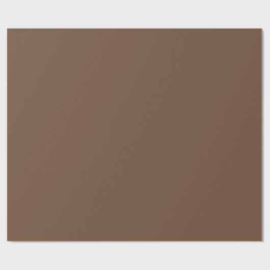 Papier Cadeau Couleur solide Brown café (Plat)