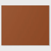 Papier Cadeau Couleur solide Brown rouille | Classique | Élégant (Plat)