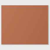Papier Cadeau Couleur solide Brown rouille rustique (Plat)