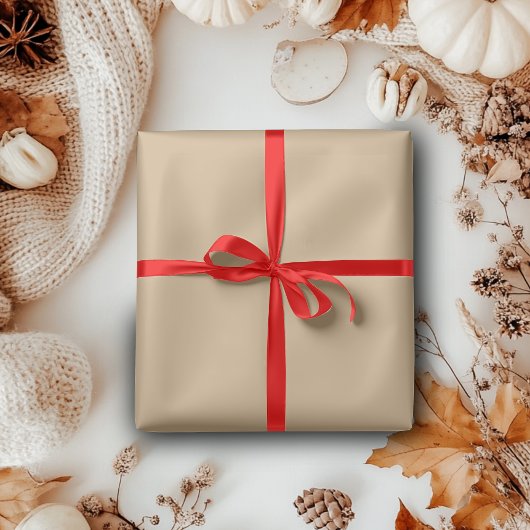 Papier Cadeau Couleur solide Brown Tan | Classique | Élégant
