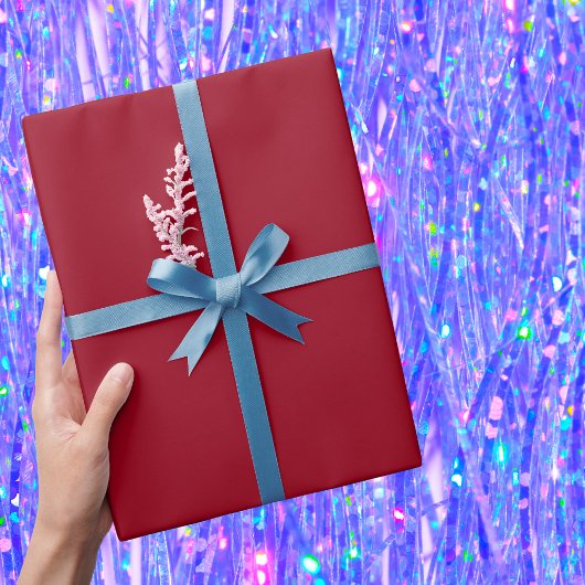 Papier Cadeau Couleur solide Carmine
