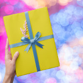 Papier Cadeau Couleur solide Citrine