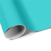 Papier Cadeau Couleur solide clair turquoise (Coin rond)