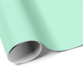 Papier Cadeau Couleur solide de la menthe magique (Coin rond)