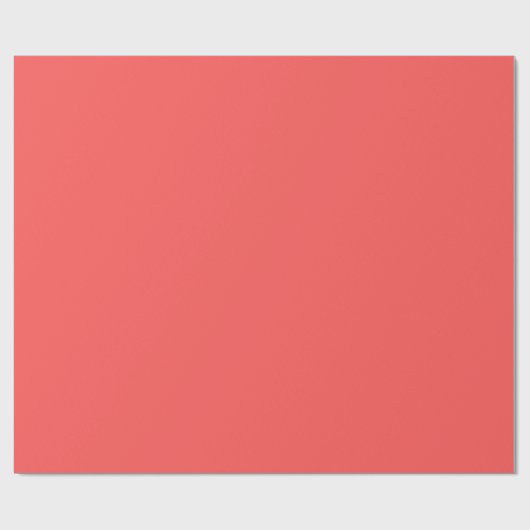 Papier Cadeau Couleur solide de pamplemousse (Plat)