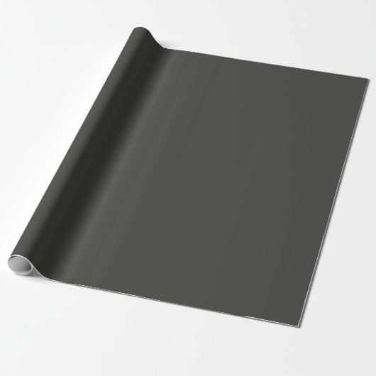 Papier Cadeau Couleur solide d'olive noire (Déroulé)