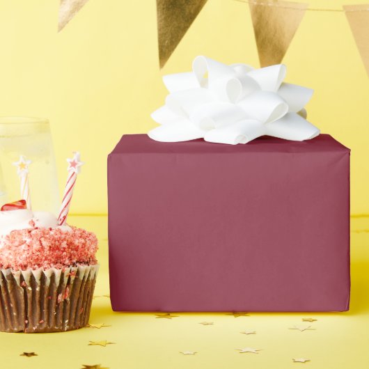 Papier Cadeau Couleur solide du vin (Fête d'anniversaire)