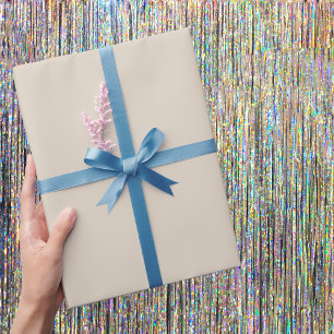 Papier Cadeau Couleur solide en lin naturel