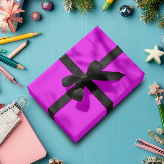Papier Cadeau Couleur solide Fuchsia | Classique | Élégant