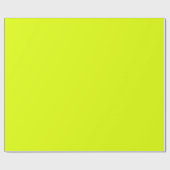 Papier Cadeau couleur solide jaune fluorescent (Plat)