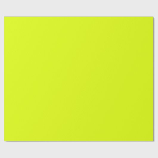 Papier Cadeau couleur solide jaune fluorescent (Plat)