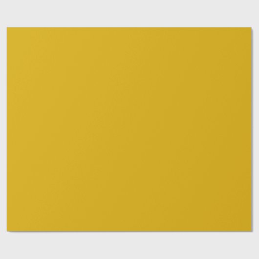 Papier Cadeau Couleur solide jaune moutarde (Plat)